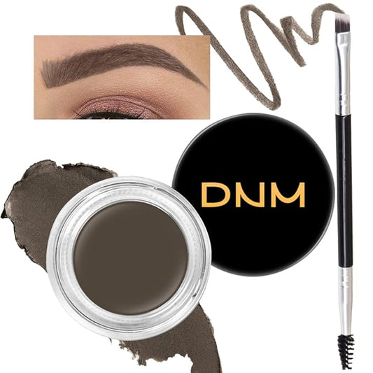 Medium Brown Eyebrow Powder Pomade Gel Shaper Makeup Kit with Dual-ended Brush, Eyebrow Stencil Kit for Women Shaping, Eye Brow Pomade Stencil Shaper Tinting kits for Women Long Lasting Waterproof
