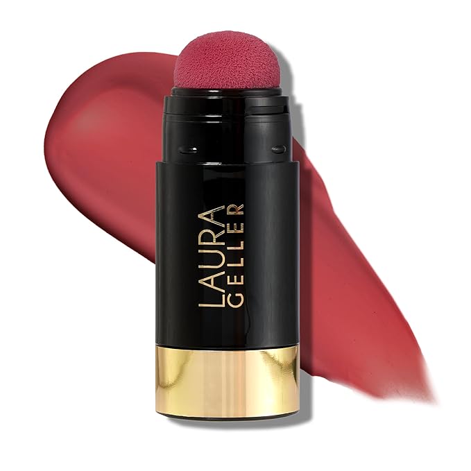 LAURA GELLER NEW YORK Serum Blush Tint, Lightweight Liquid Blush for Cheeks, Weightless Watercolor Sheer Finish, Blushing Berry-VivaGrace Women
