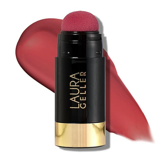 LAURA GELLER NEW YORK Serum Blush Tint, Lightweight Liquid Blush for Cheeks, Weightless Watercolor Sheer Finish, Blushing Berry-VivaGrace Women