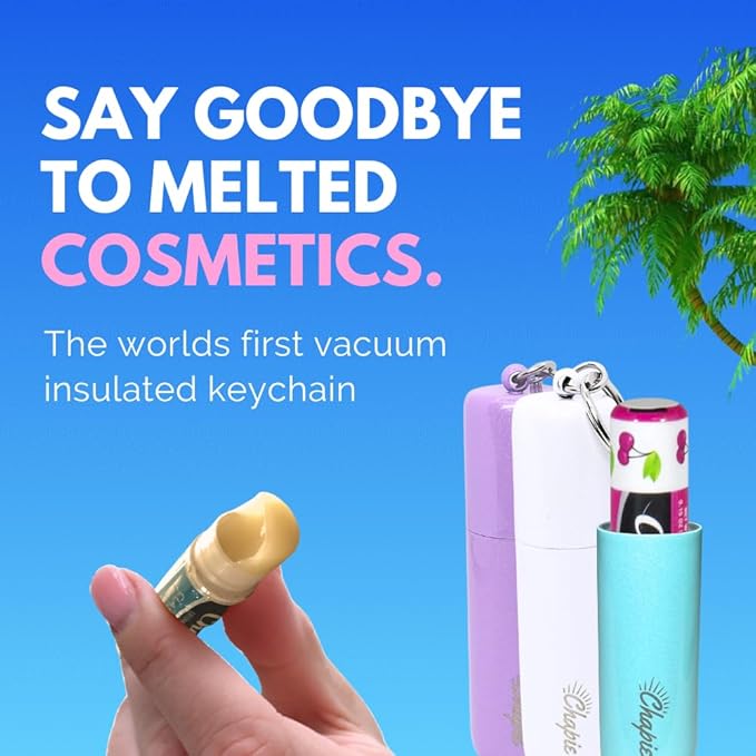 OG | Vacuum Insulated Lip Balm Keychain Holder, Prevents Melting & Messes | 3-Pack (Endless Summer)-VivaGrace Women