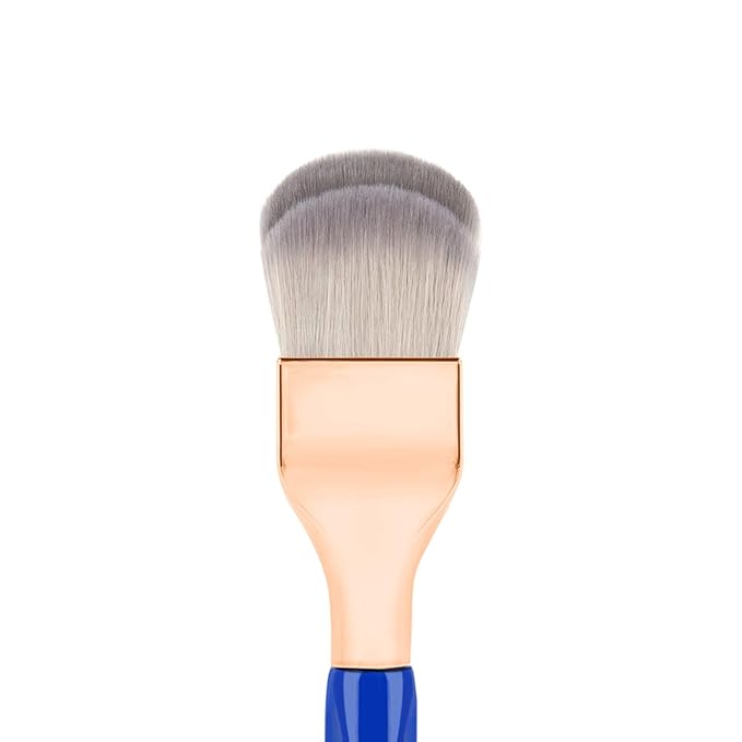 Bdellium Tools Professional Makeup Brush - Golden Triangle 952 Small Rounded Double Dome Blender - With All Vegan and Soft Synthetic Fibers, For Application & Blending (Blue, 1pc)-VivaGrace Women