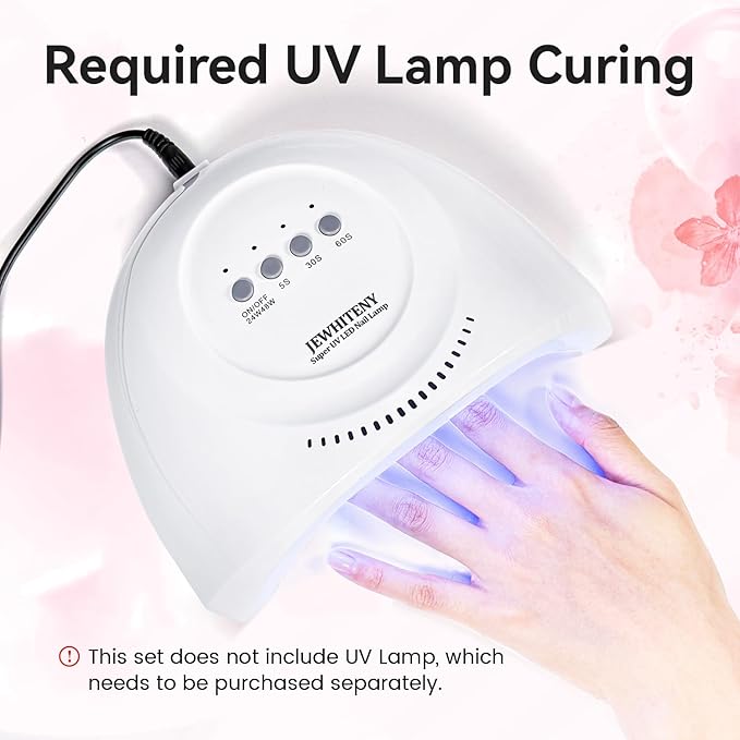 JEWHITENY Poly Extension Gel Nail Set Clear White Pink Poly Nail Gel With Base Coat Top Coat for Finger Art and Home DIY French Manicure Need U V Lamp Curing-VivaGrace Women