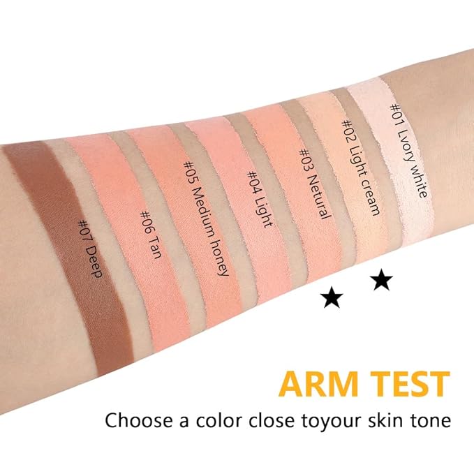 Kaely 2Pcs Pot Concealer Full Coverage Set,under Eye Brightener Concealer for Conceals Dark Circles,Waterproof Foundation Face Makeup Brush Kit,Color Correcting Concealer,02+03-VivaGrace Women