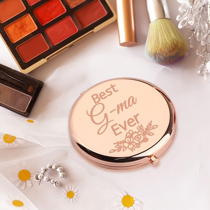 CENWA G-ma Birthday Gift G-ma Makeup Pocket Mirror G-ma Jewelry Best G-ma Ever (G-ma M)-VivaGrace Women