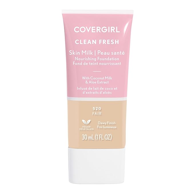 COVERGIRL Clean Fresh Skin Milk Foundation, Fair, 1 Fl Oz (Pack of 1) (packaging may vary)-VivaGrace Women