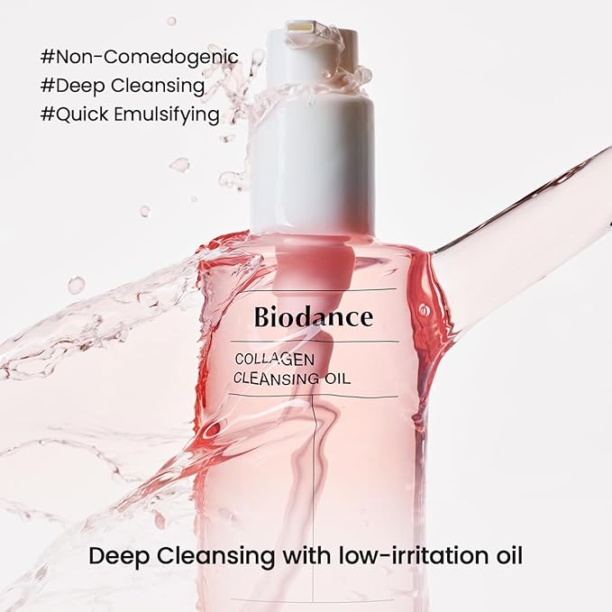 BIODANCE Collagen Cleansing Oil, Facial Oil Cleanser, Gentle Makeup Remover without Clogging Pores, Removes Bleackhed and Whitehead for Sensitive Skin, Oily Skin, Korean Skincareㅣ6.76 fl. oz. (200 ml)-VivaGrace Women
