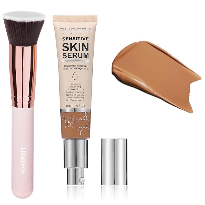 2024 New PHOERA Foundation Makeup for Mature Skin, Wrinkles Matte Natural Finish for a Flawless Complexion (N05 Tan)-VivaGrace Women