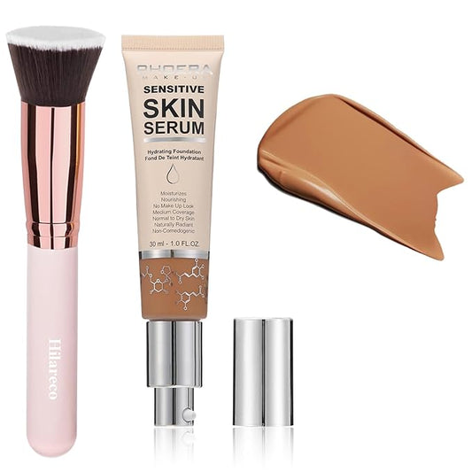 2024 New PHOERA Foundation Makeup for Mature Skin, Wrinkles Matte Natural Finish for a Flawless Complexion (N05 Tan)-VivaGrace Women
