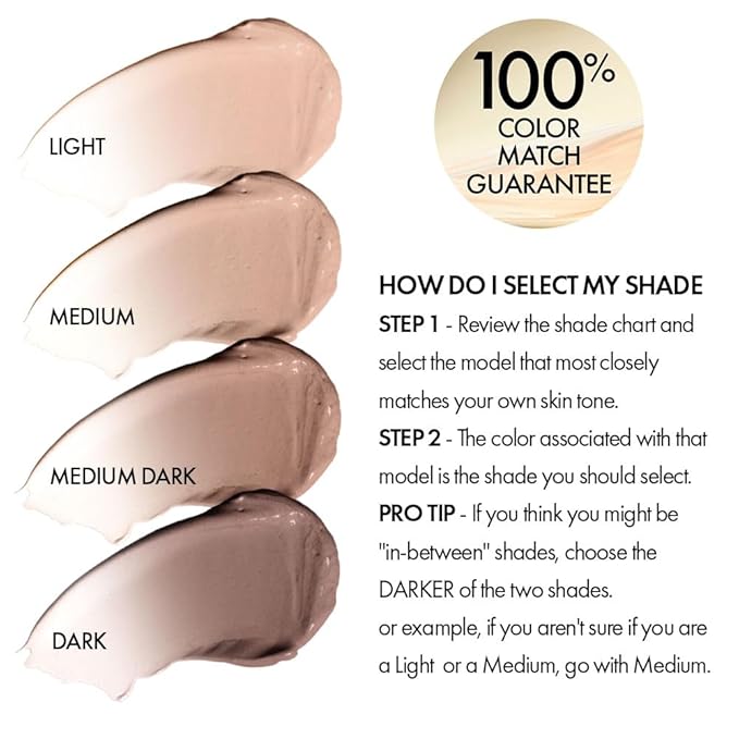 Jerome Alexander My Color Self Adjusting Full Coverage Foundation Makeup with Kabuki Brush (Light)-VivaGrace Women