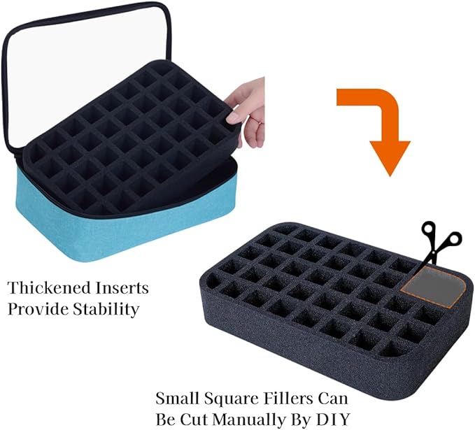 Small Clear Nail Polish Organizer Holds 40 bottles(15ml-0.5fl.oz) Nail Polish Case Multifunctional Nail Polish Bag organizer, Cosmetic Travel Makeup Bags for Women Green