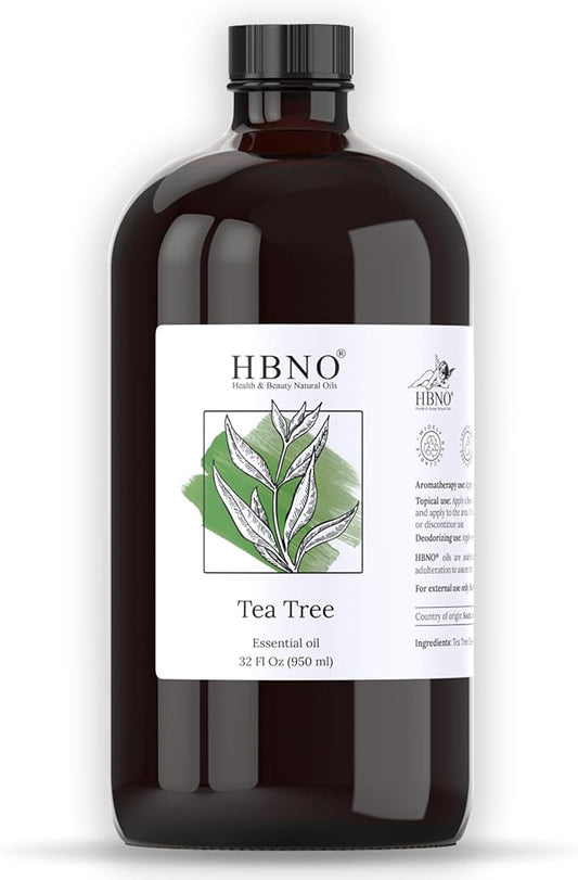 HBNO Tea Tree Oil - Huge 32 oz (950ml) Large Size - Ideal for Diffusers, Cleaning Agents, Deodorizers, and Flavoring Agents.-VivaGrace Women