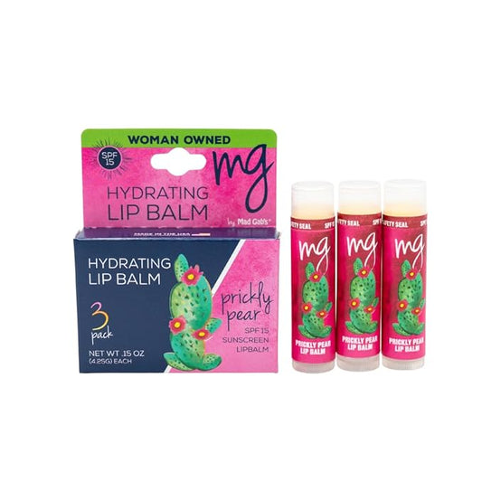 MG Signature Prickly Pear Lip Balms with SPF 15 (Pack of 3)-VivaGrace Women