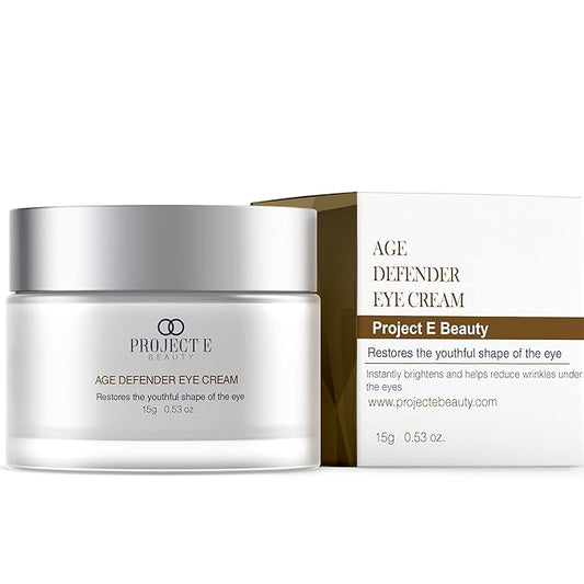 Project E Beauty Age Defender Eye Cream Brightens & Smooths Under Eyes | Reduce Puffiness, Lines & Dark Circles | Anti-Aging & Hydrating | Wrinkle Smoothing Eye Cream Treatment | 15g-VivaGrace Women