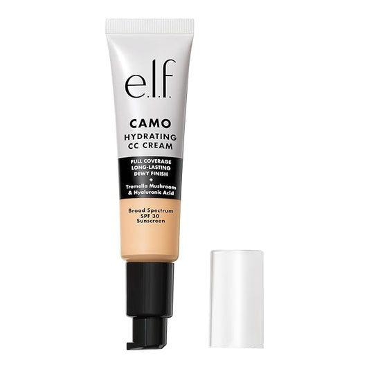 e.l.f. Hydrating Camo CC Cream, SPF 30, Color Correcting Full Coverage Foundation For A Dewy Finish, Vegan & Cruelty-Free, Fair 120 N-VivaGrace Women