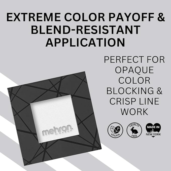 Mehron EDGE Face & Body Paint| Professional Water-Activated Face Paint Makeup | Made in the USA | For Cosplay, Halloween, & SFX (White)-VivaGrace Women