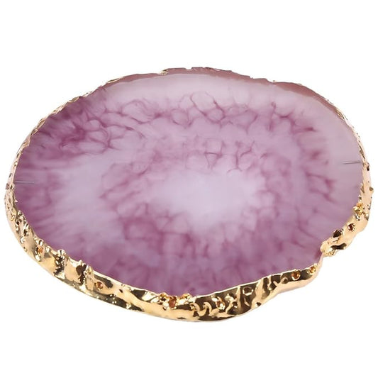 Nail Art Palette, Natural Resin Stone Nail Art Palette for Painting Placing Things Making Nail(Rose red)-VivaGrace Women