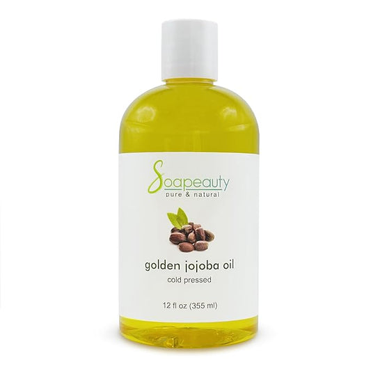 Soapeauty Golden Jojoba Oil | 100% Pure & Natural | Unrefined, Cold Pressed, Hexane Free | Moisturizing Oil for Skin, Face, Hair & Nails | 12 fl oz-VivaGrace Women
