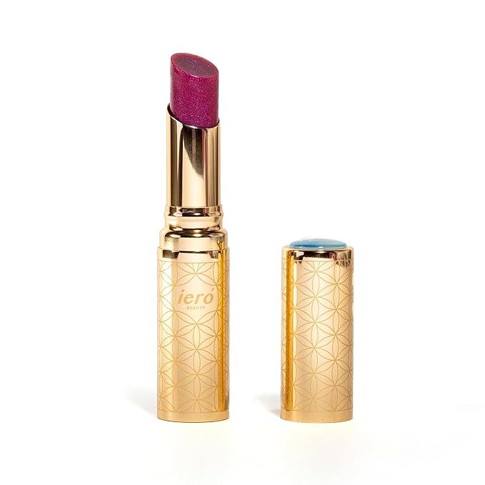 ieró Beauty Moonkissed Luminous PH Tinted Lip Balm w/Shea Butter & Vitamin E, Lip Care Moisturizer, Lip Plumper for Soft & Supple Lips, Paraben Free, Vegan, Sheer Berry w/Blue-Violet Shimmer-VivaGrace Women