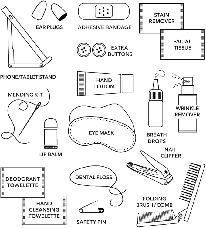 Pinch Provisions Travel Kit, includes 18 Must-Have Emergency Essential Items for Travelling, Ideal Road Trip or Airport Gift for Friends, Family & Peers, Portable Pouch-VivaGrace Women