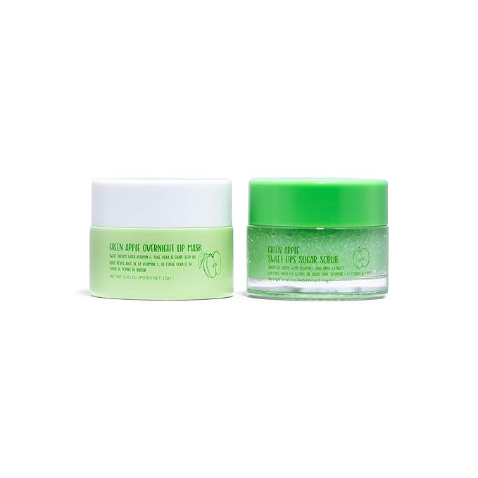 W7 Sweet Dreams Lip Scrub & Overnight Lip Mask Duo - 2Pcs Set - Apple Flavour - Exfoliate, Condition, Soothe & Hydrate-VivaGrace Women