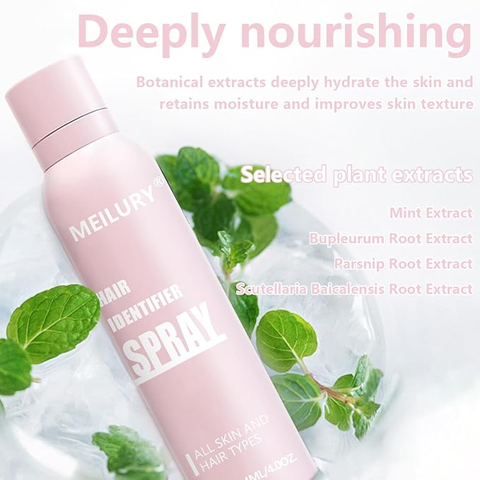 Hair Identifier Spray for Face Shaving,Moisturizing and Skin Care Dermaplaner Spray, Glow Reveal Face Spray for Face Dermaplaning, Peach Fuzz Remover for Women Face (1pc)-VivaGrace Women
