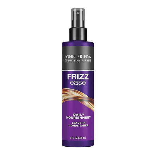 John Frieda Frizz Ease Daily Nourishment Leave-In Conditioner, Detangles Frizzy, Damaged Hair, Reduces Breakage, Protects Against Heat, with Vitamins A, C, E & Green Tea Extract, 8 Oz-VivaGrace Women