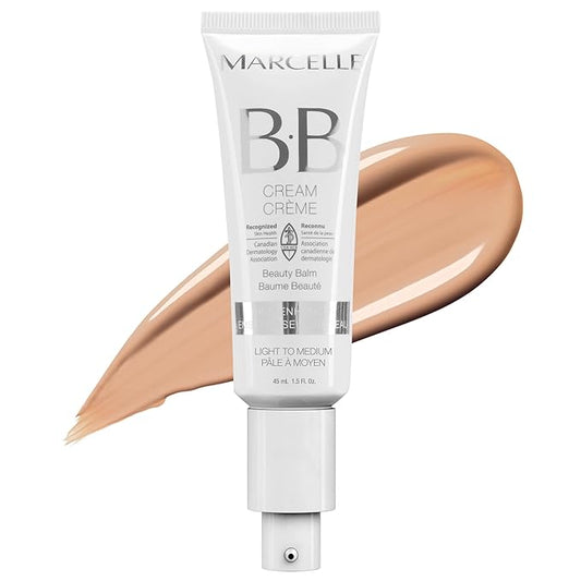Marcelle BB Cream Beauty Balm, Light to Medium, Tinted Moisturizer, Skin Enhancer, Lightweight, Hydrating, Hypoallergenic, Non-Comedogenic, Fragrance-Free, Paraben-Free, Oil-Free, Cruelty-Free, 45 mL-VivaGrace Women