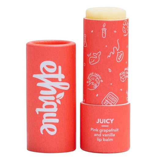 Ethique Juicy Nourishing Lip Balm - Plastic-Free, Vegan, Cruelty-Free, Eco-Friendly, 0.32 oz (Pack of 1)-VivaGrace Women