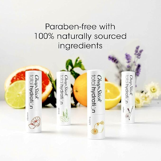 ChapStick Total Hydration Essential Oils Energy Lip Balm, Lime + Grapefruit Lip Balm Tube, Lip Care - 0.12 Oz-VivaGrace Women