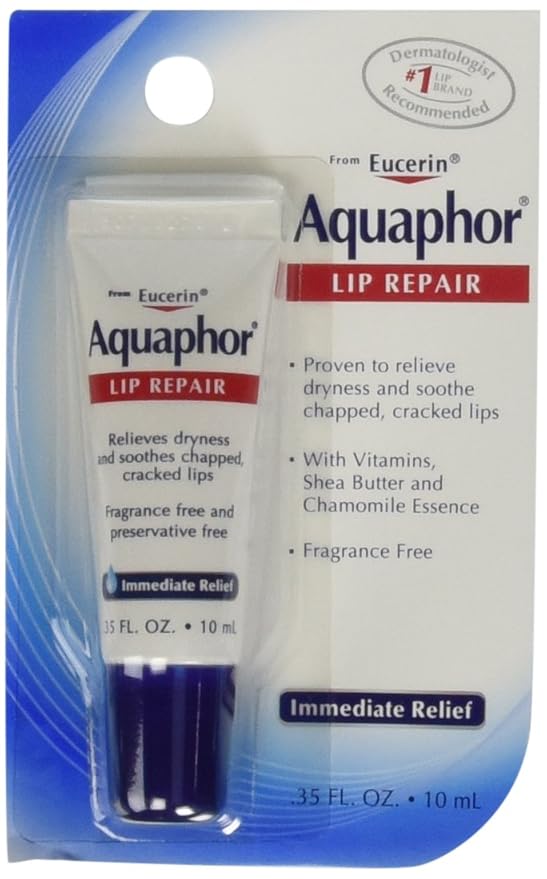 Aquaphor Lip Repair Tube Blister Card, 0.35 Ounce (Pack of 4)-VivaGrace Women