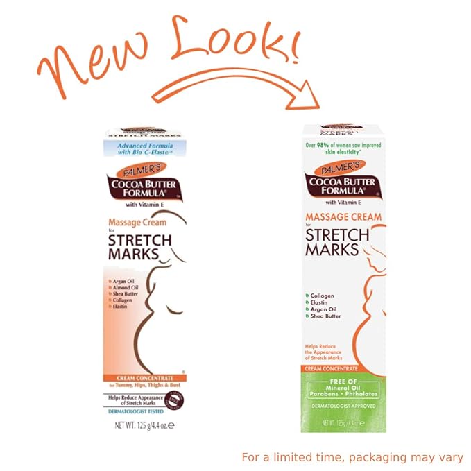 Palmer's Cocoa Butter Formula Massage Cream for Stretch Marks and Pregnancy Skin Care, 4.4 Ounces (Pack of 2)-VivaGrace Women