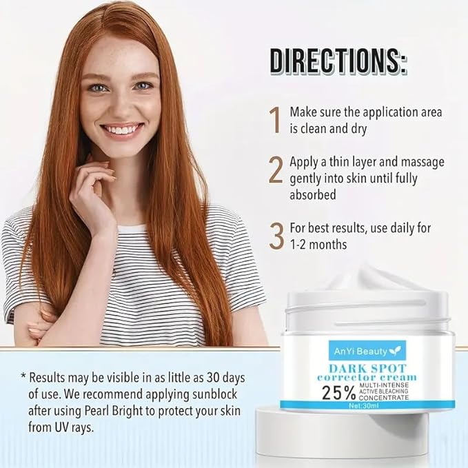 Cream for Correcting Dark Spots: Face, Body, and Sensitive Areas, Promoting Youthful Skin for Both Women and Men (1oz)-VivaGrace Women