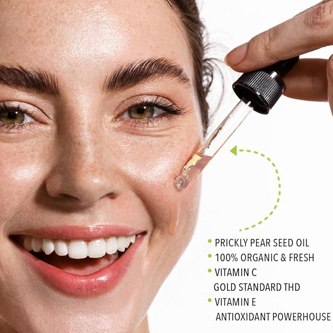 Prickly Pear Oil Royal Radiance | Freshly Made | Supercharged with Clinically Proven THD Vitamin C | The Queen of Oils | Luxurious Hydration & Glow | Nature’s Crown Jewel-VivaGrace Women