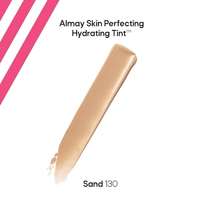 Almay Hydrating Liquid Foundation Tint, Lightweight with Light Coverage, Naturally Dewy Finish, Hypoallergenic, Dermatologist TestedFragrance Free, 130 Sand, 0.94 fl oz.-VivaGrace Women