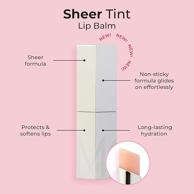 MCoBeauty Sheer Tint Lip Balm, Clear, Nourishing Balm for Healthy, Luscious Lips, Vegan, Cruelty Free Cosmetics-VivaGrace Women
