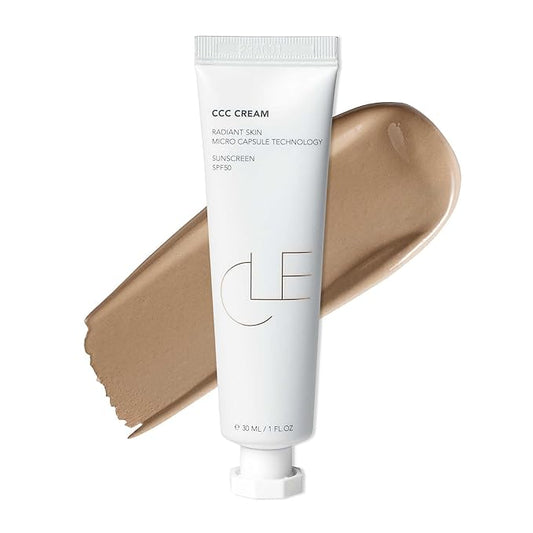 CLE Cosmetics CCC Cream (Warm Medium Light 203 / SPF 50) - Color Correcting CC Cream with Sunscreen - Lightweight, Hydrating, Light to Medium Coverage Foundation - BB & CC Hybrid - 1 fl oz-VivaGrace Women