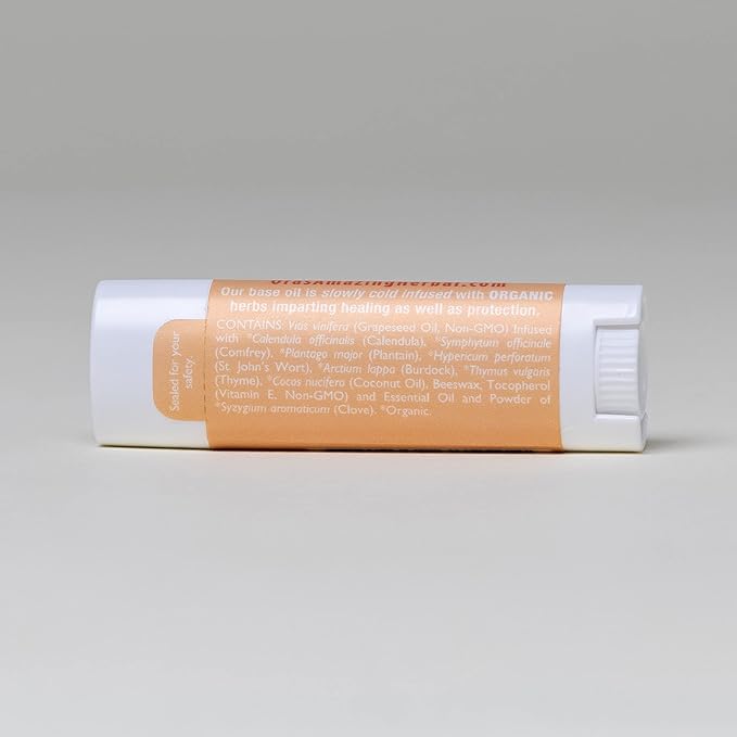 Natural Clove Lip Balm, Herbal Infused Plant Based Lip Balm With Clove Essential Oil, Calendula & More Organic Herbs, 2 pack, Ora's Amazing Herbal-VivaGrace Women