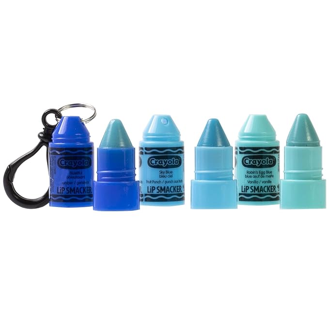 Lip Smacker Crayola Crayon Stackable Flavored Clear Lip Balm, Blue-VivaGrace Women
