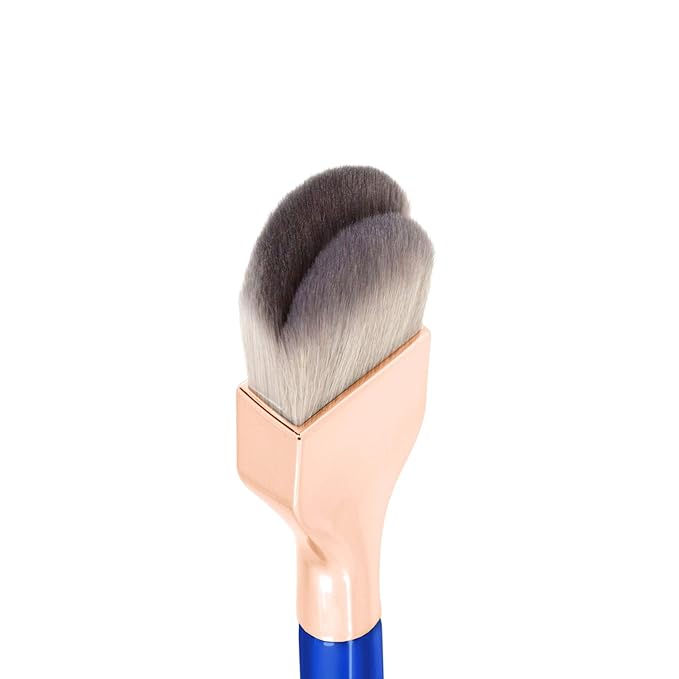 Bdellium Tools Professional Makeup Brush - Golden Triangle 952 Small Rounded Double Dome Blender - With All Vegan and Soft Synthetic Fibers, For Application & Blending (Blue, 1pc)-VivaGrace Women