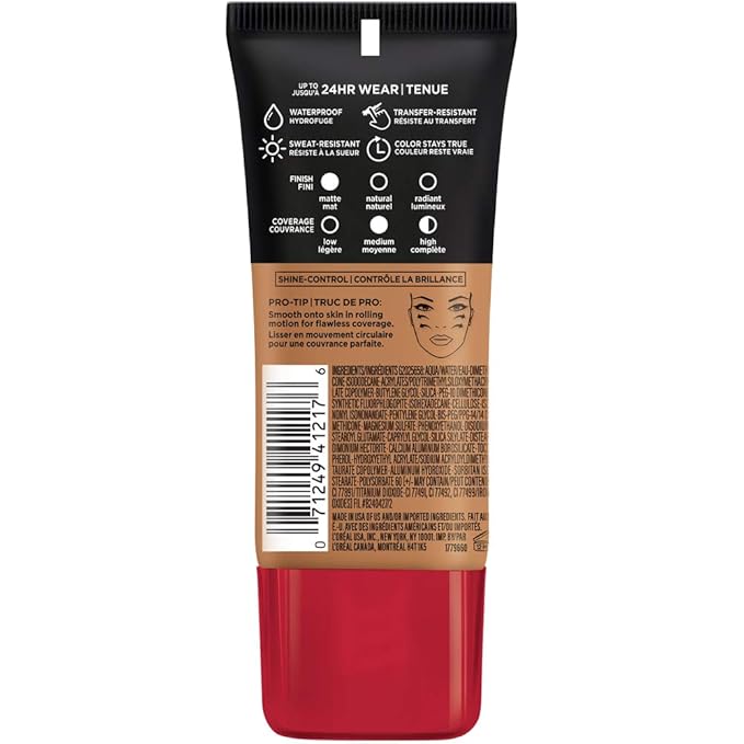 L'Oreal Paris Cosmetics Makeup Infallible Pro-Matte Liquid Longwear Foundation, Hazelnut Beige, 1 fl oz-VivaGrace Women