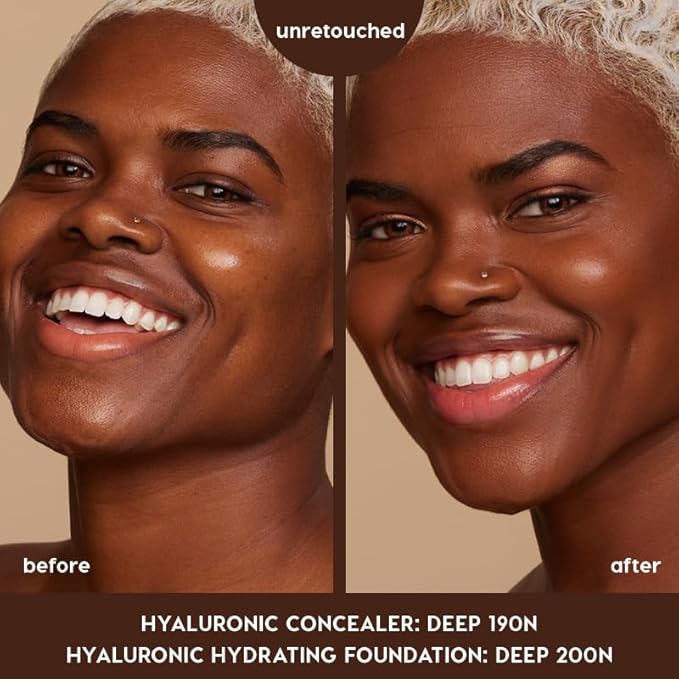ColourPop Pretty Fresh Creamy Concealer - Full Coverage Concealer with a Natural Finish - Formulated with Hyaluronic Acid & Coconut Water for Instant Hydration - Deep Dark - 200N (0.3 oz)-VivaGrace Women