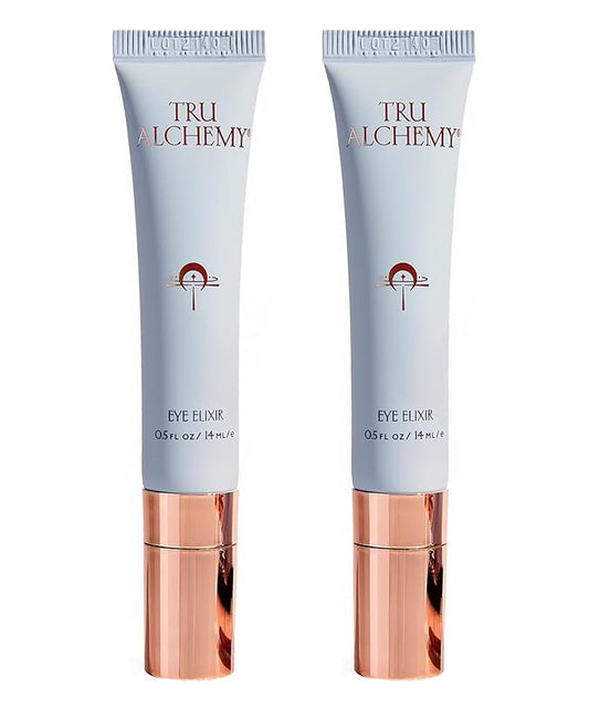 Tru Alchemy Eye Elixir Cooling Eye Treatment Cream - Dark Circle Eye Cream for Puffiness and Bags Under Eyes - Caffeine, Hyaluronic Acid, Vitamin C (2-Pack)-VivaGrace Women
