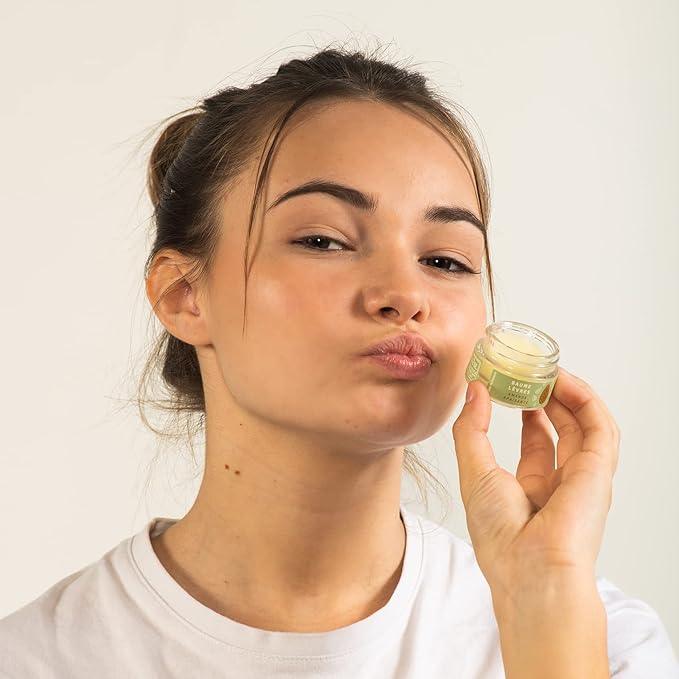 Panier des Sens Moisturizing Almond Lip Balm, Lip care products with Cocoa Butter - Made in France & 95% natural - 0.5Floz/15ml-VivaGrace Women