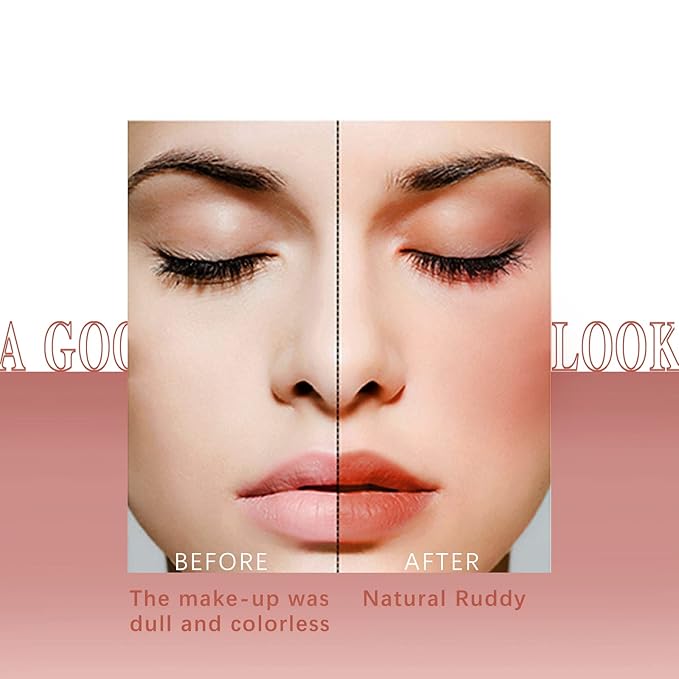 Cream Blush Stick for Cheeks Makeup,Waterproof Blush Face Stick Multi-Use Lip and Cheek Tint,Matte Finish Lightweight Easy to Blend Natural Cream Blusher Makeup for All Skin Tones-Coral Red-VivaGrace Women