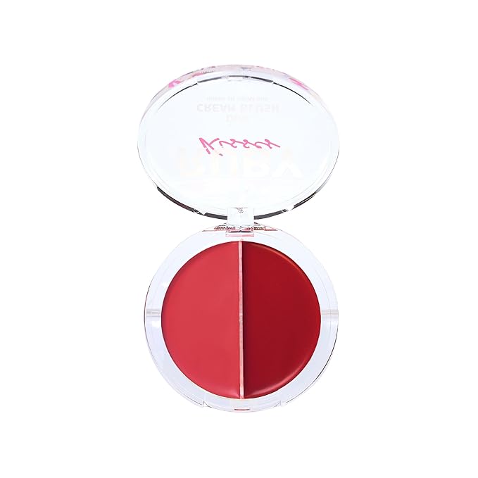 Ruby Kisses Duo Cream Blush, Smooth, Natural-Looking, Long-Lasting Face Makeup Blush for Cheeks, Lips, and Eyes, Buildable and Blendable, Infused with Green Tea, Aloe Vera Extract, and Hyaluronic Acid-VivaGrace Women