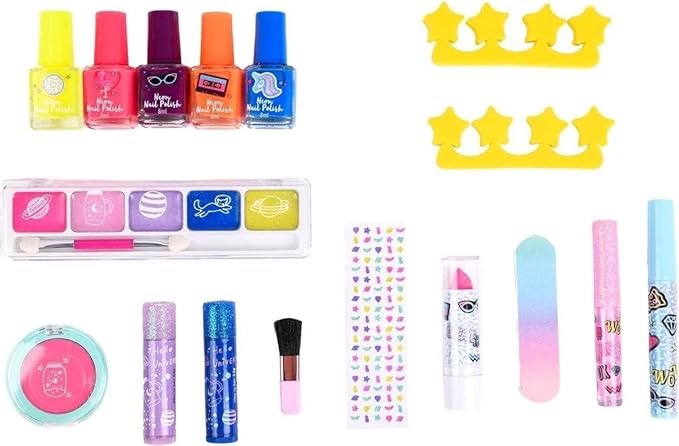 Neon and Glitter Makeup Set - 17 Pieces-VivaGrace Women