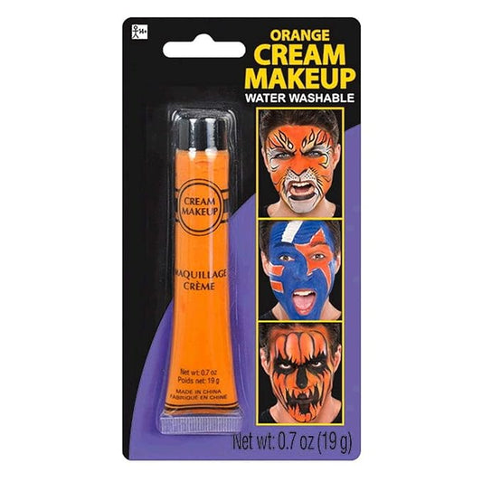 Vibrant Orange Cream Makeup (0.7 oz.), Long-lasting & Easy-to-apply - Face Paint For Costume Parties & Performing Arts (18 Pack)-VivaGrace Women