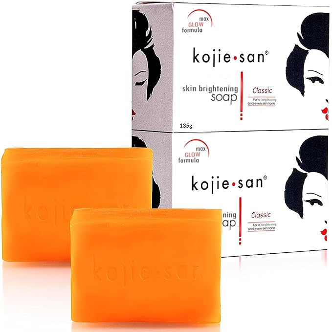 Kojie San Face & Body Skin Brightening Shower 9pc Set - the Original Kojic Acid Soap that Helps Reduce Dark Spots 6 x 135g Bars, Soap Dish and Facial Cleansing Brush…-VivaGrace Women