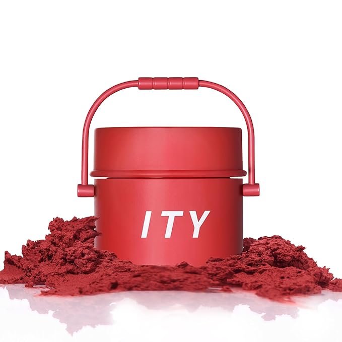 ITY Velvet Matte Finish Lip Stain-Mousse Textured Pudding Pot Lip Clay, Red Shade, Dual-Use as Lipstick and Blush, Conceals Lip Lines, Rich Pigment, 0.21 oz (6g) in Red Velvet-VivaGrace Women
