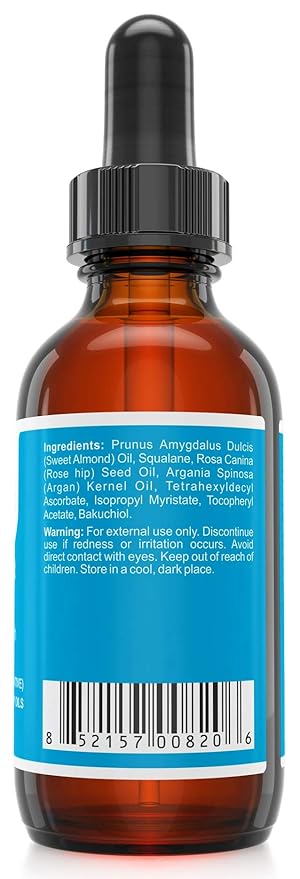 Eye Perfect Elixir - With Bakuchiol (Retinol Alternative), Pure Argan and Rosehip Oils, Squalane, Vitamin C & E - Best Anti-Aging Treatment Serum for Bags, Puffiness, Wrinkles, Crow Feet-VivaGrace Women